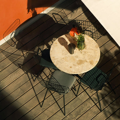 audo copenhagen (menu) | string dining chair | cushion outdoor | dark grey - 3DC