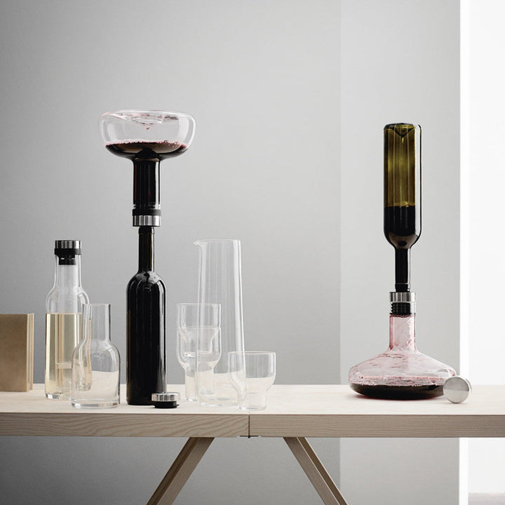 audo copenhagen (menu) | wine breather carafe | clear + steel