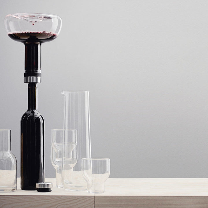 audo copenhagen (menu) | wine breather carafe | clear + steel