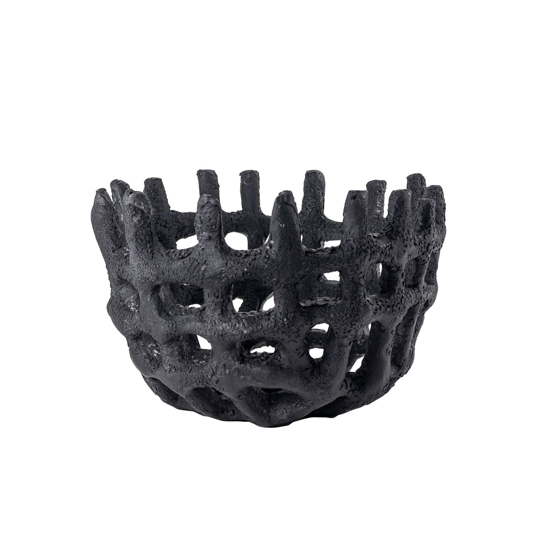 mette ditmer | art piece | braided bowl | black