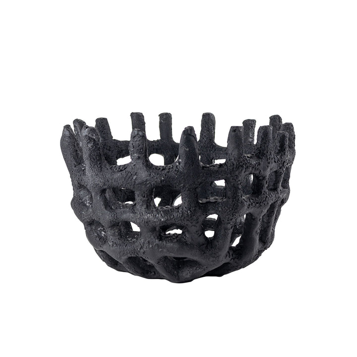 mette ditmer | art piece | braided bowl | black
