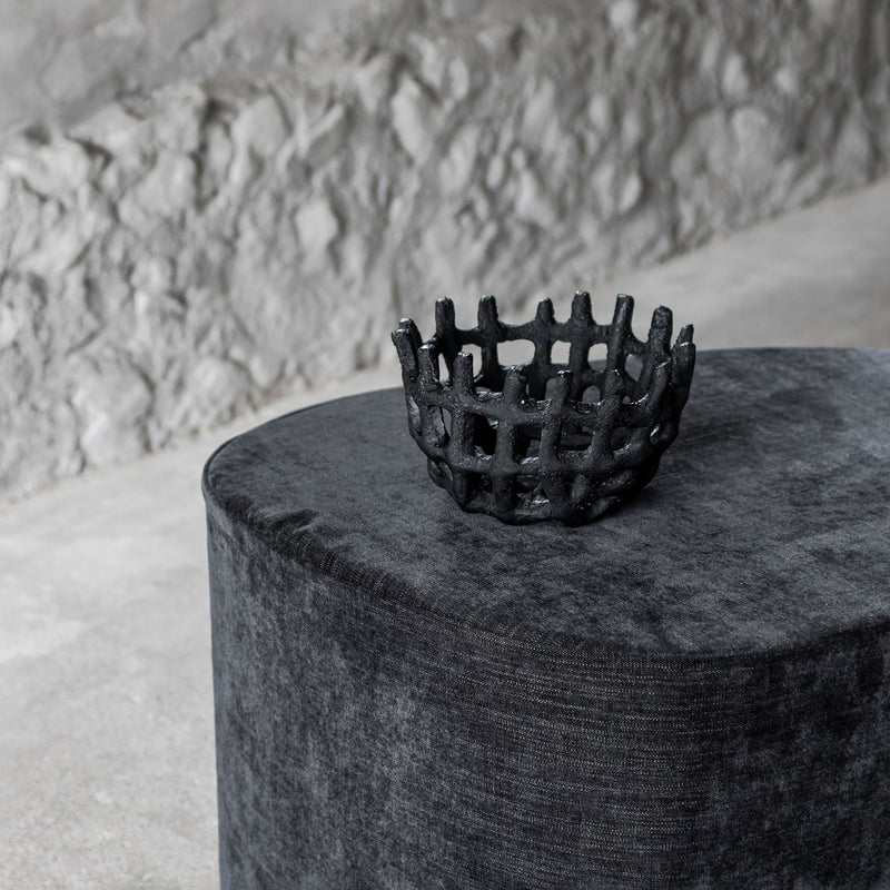 mette ditmer | art piece | braided bowl | black