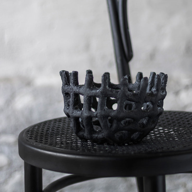 mette ditmer | art piece | braided bowl | black