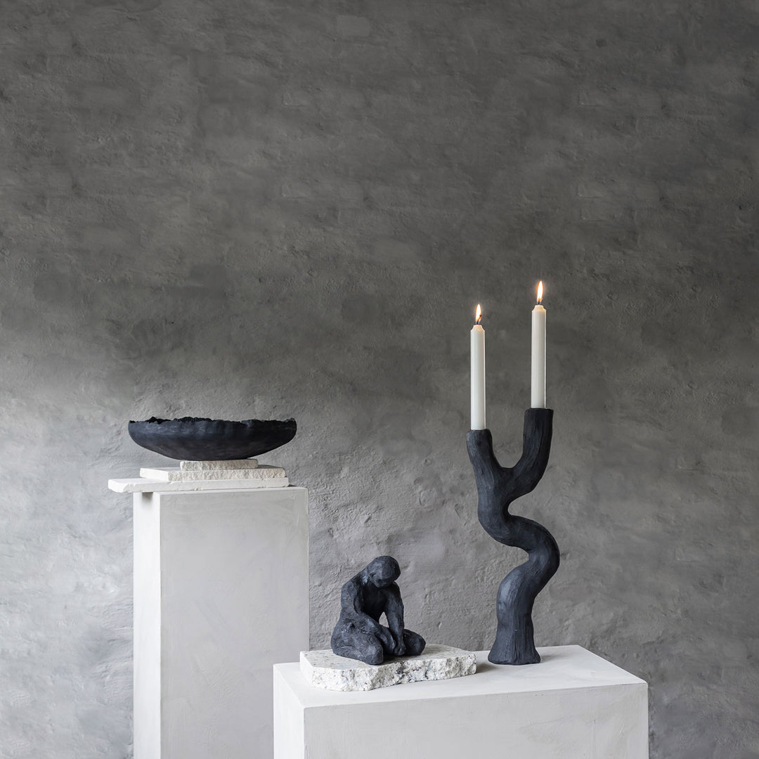 mette ditmer | art piece | candle holder | black