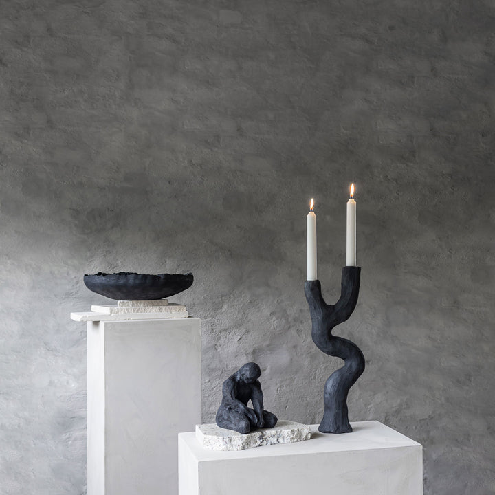 mette ditmer | art piece | candle holder | black