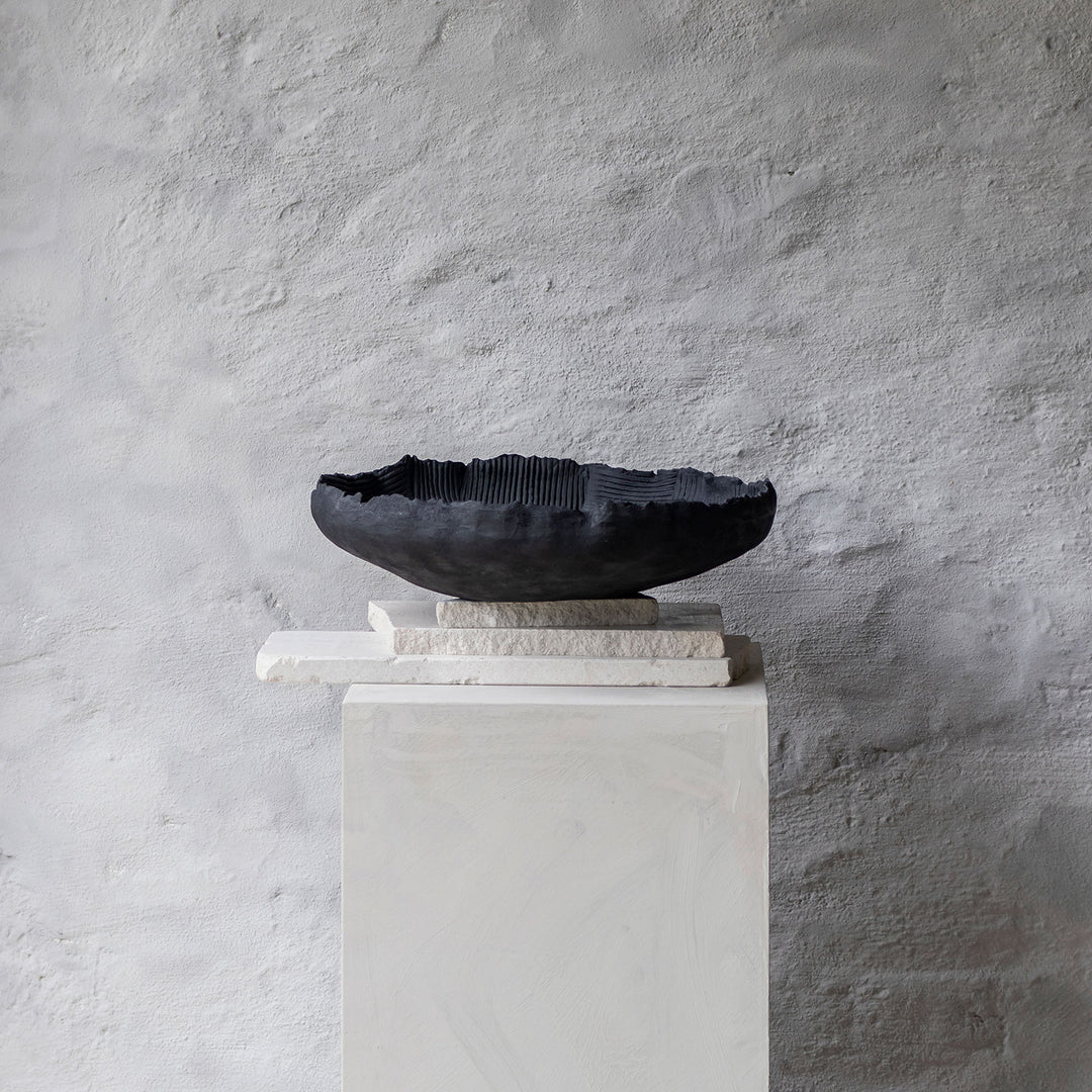 mette ditmer | art piece | patch bowl | black