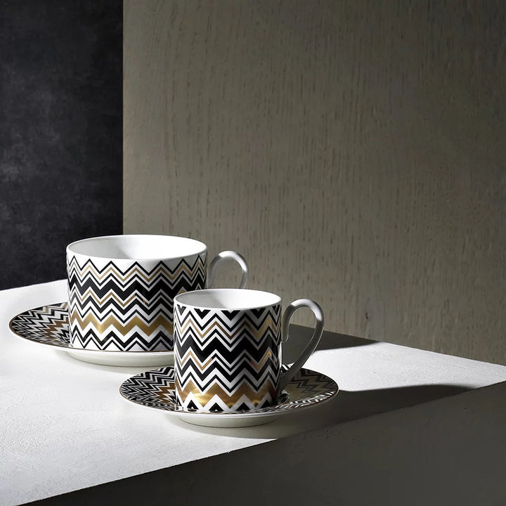 missoni home | zig zag tea cup set | gold - DC