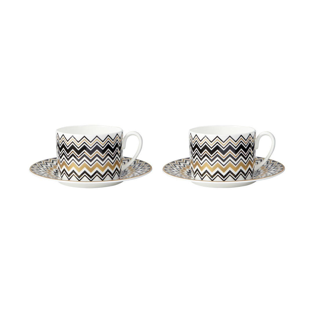 missoni home | zig zag tea cup set | gold - DC