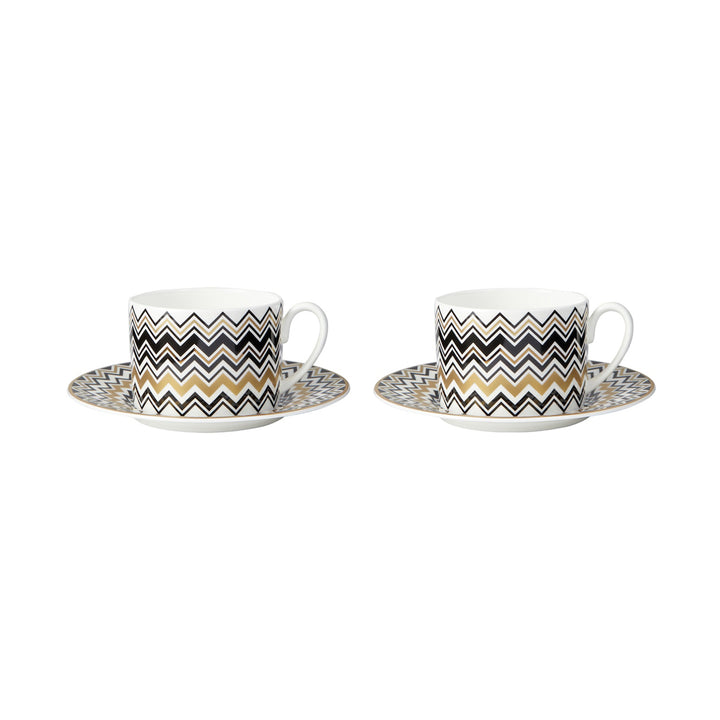 missoni home | zig zag tea cup set | gold - DC