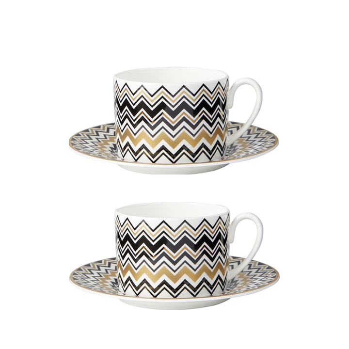 missoni home | zig zag tea cup set | gold - DC