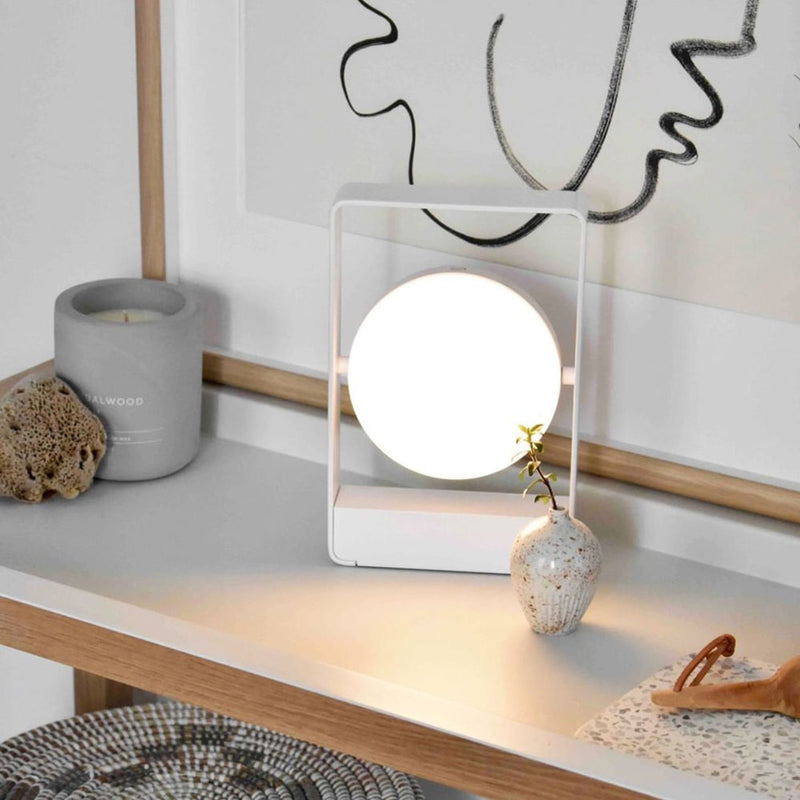 case furniture | mouro portable table lamp | white