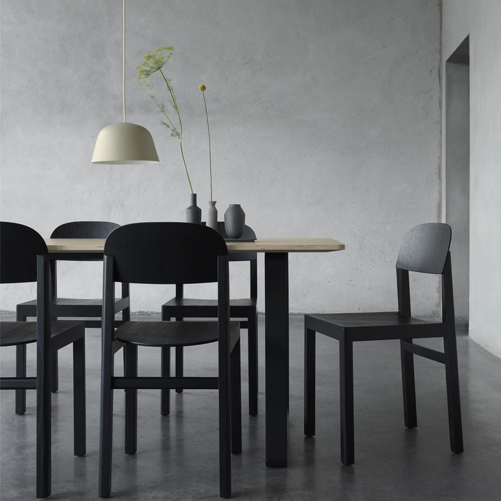 muuto | 70/70 table | oak veneer + black base 170x85cm