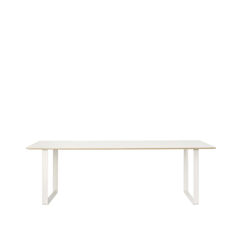 muuto | 70/70 table | white laminate + white leg | 255cm