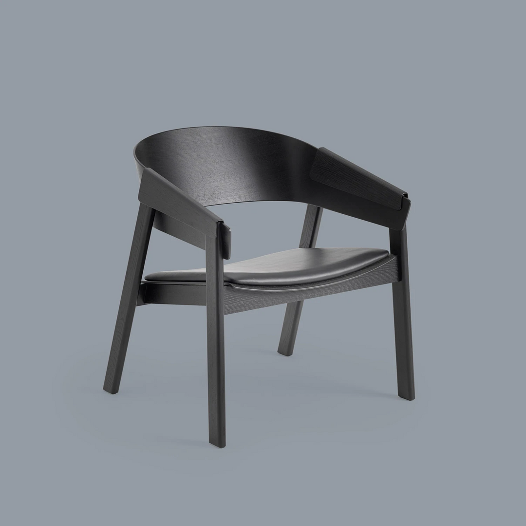 muuto | cover lounge chair | black + black leather