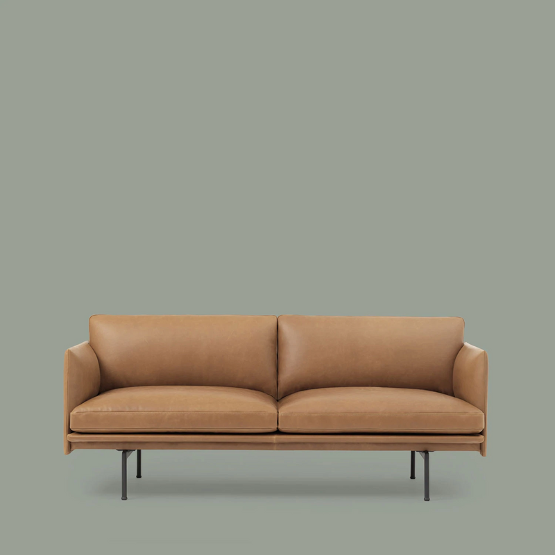 muuto | outline sofa 2 seater | refine leather cognac