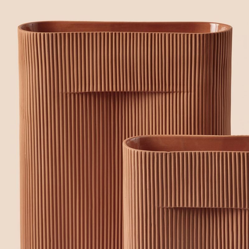 muuto | ridge vase | terracotta 48.5cm