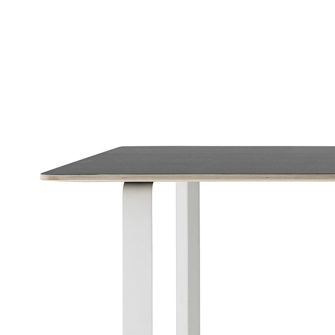 muuto | 70/70 table | black linoleum + white base 225x90cm