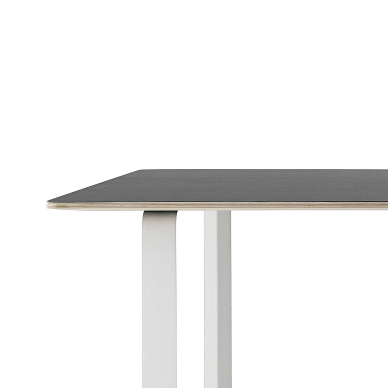 muuto | 70/70 table | black lino + white leg | 225cm