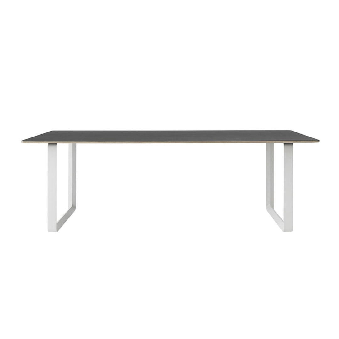 muuto | 70/70 table | black linoleum + white base 225x90cm