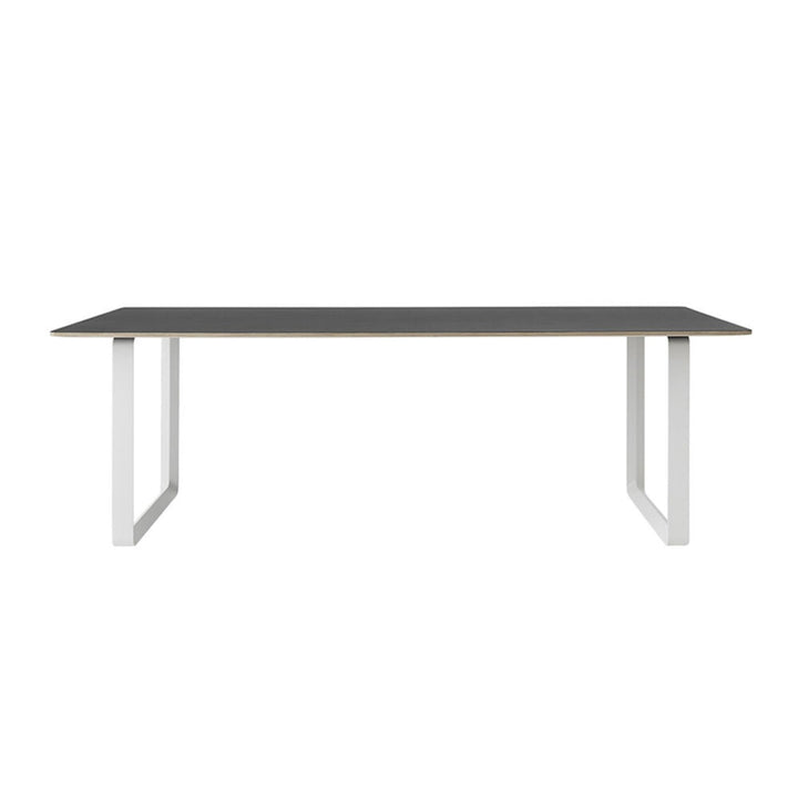 muuto | 70/70 table | black linoleum + white base 225x90cm