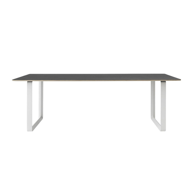 muuto | 70/70 table | black lino + white leg | 225cm