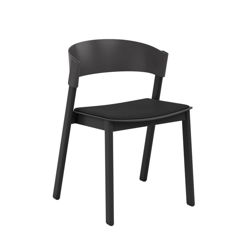 muuto | cover side chair | black + black endure leather