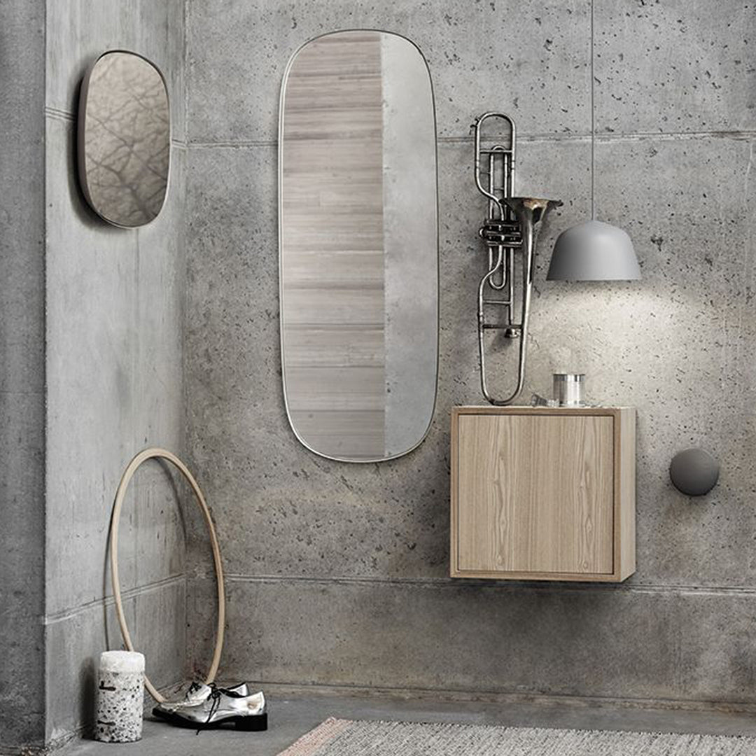 muuto | framed mirror | grey + clear glass | large