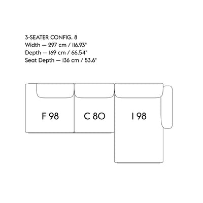 muuto | in situ modular sofa | 3 seater config 8 | ocean 32