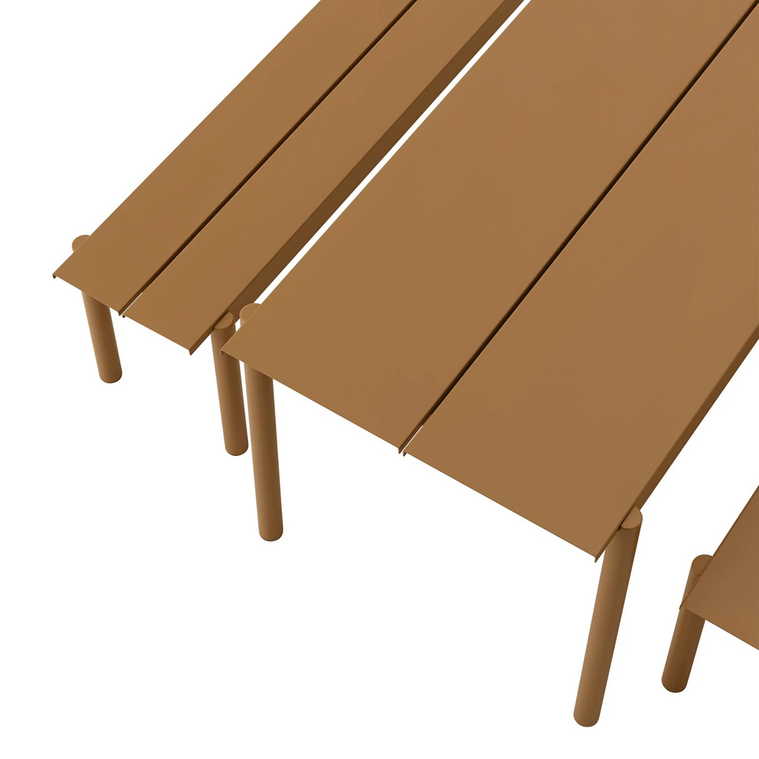 muuto | linear steel table | burnt orange 140x75cm