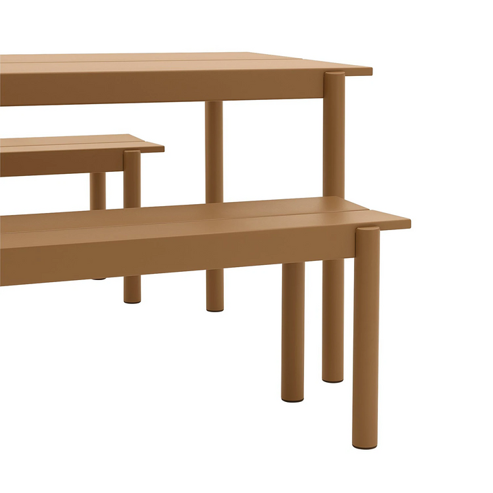 muuto | linear steel table | burnt orange 200x75cm