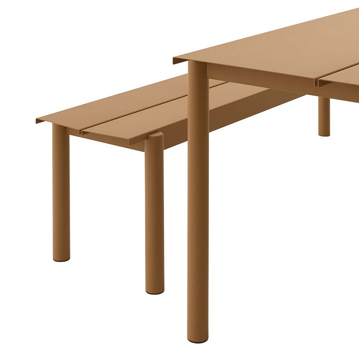 muuto | linear steel table | burnt orange 200x75cm
