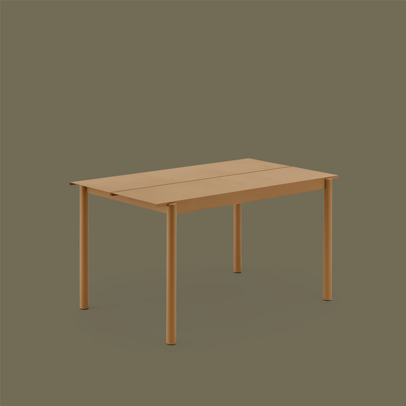 muuto | linear steel table | burnt orange 140cm