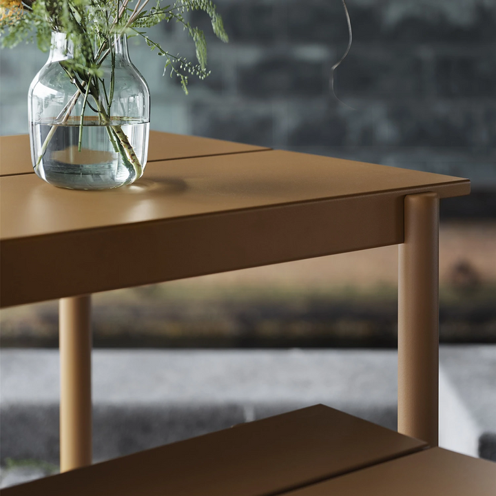 muuto | linear steel table | burnt orange 140x75cm