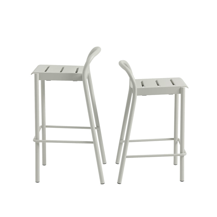 muuto | linear steel counter stool | grey 65cm