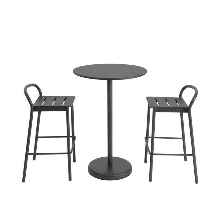 muuto | linear steel counter stool | anthracite black 65cm