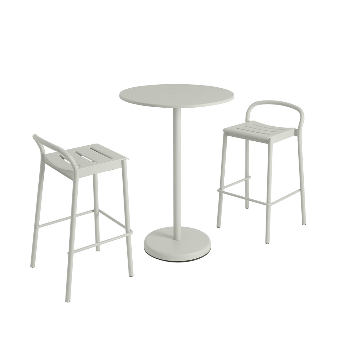 muuto | linear steel counter stool | grey 65cm