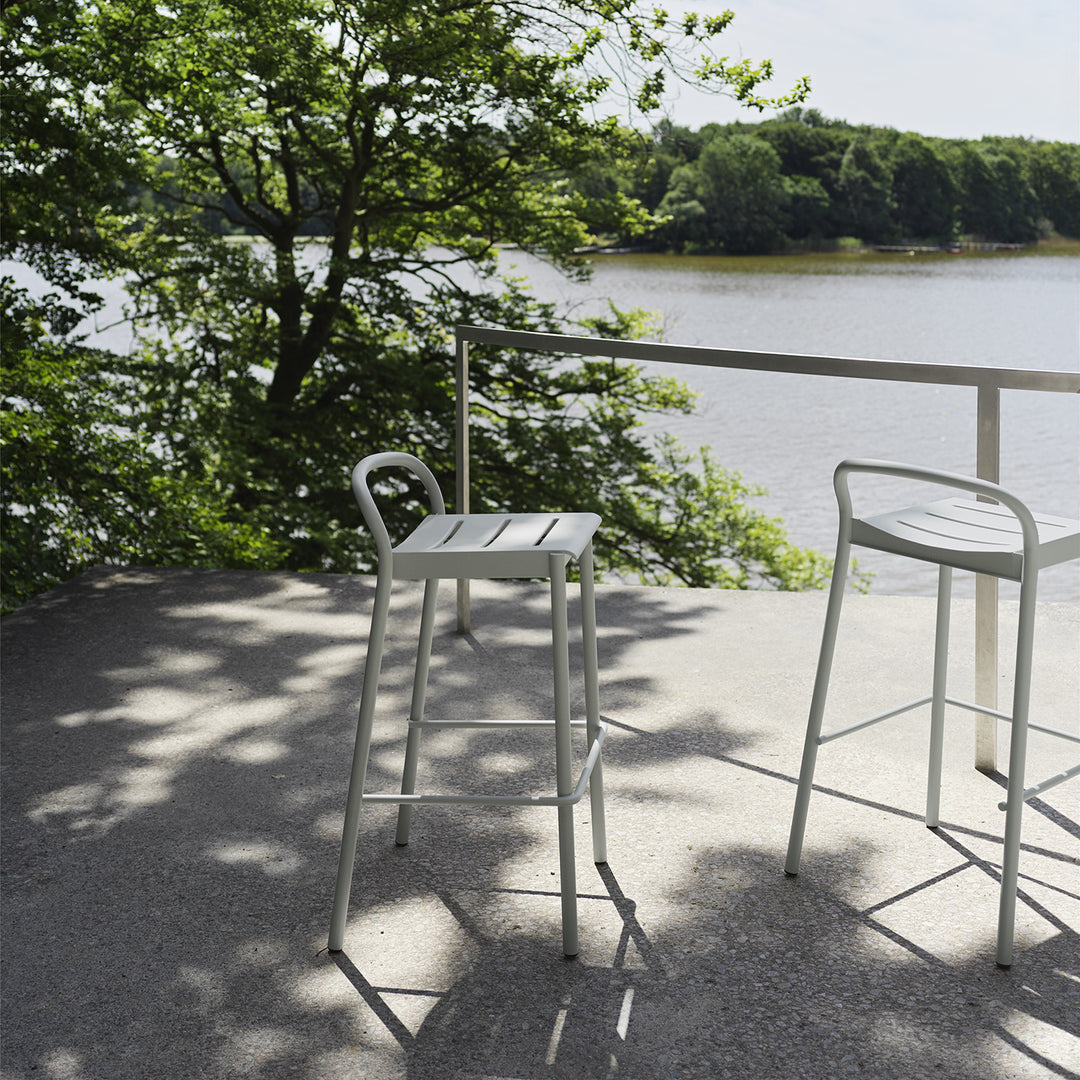 muuto | linear steel counter stool | grey 65cm