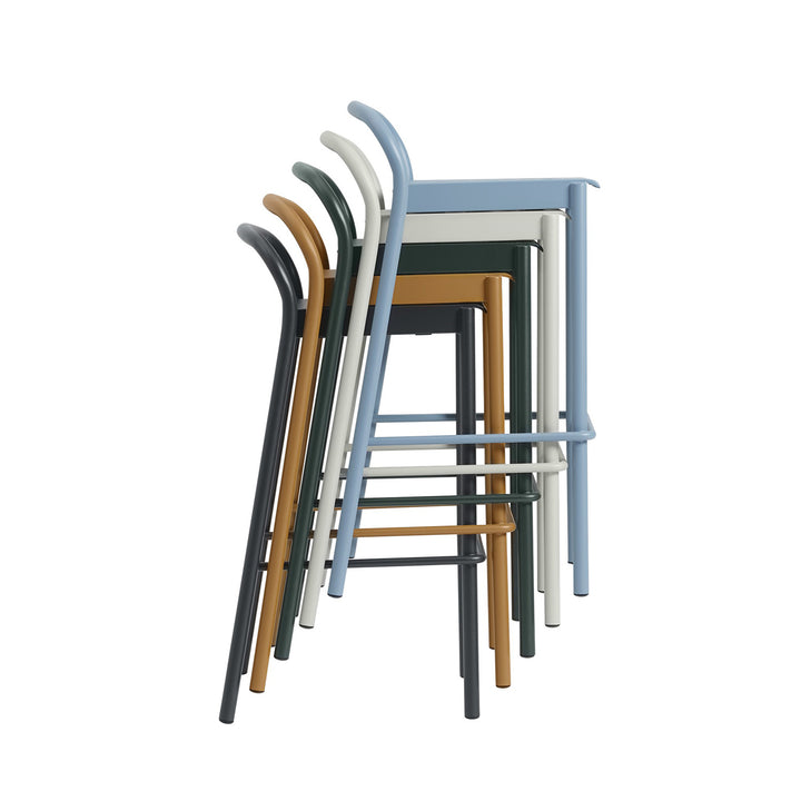 muuto | linear steel counter stool | anthracite black 65cm