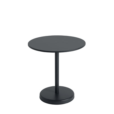 muuto | linear steel cafe table round | black 73cm