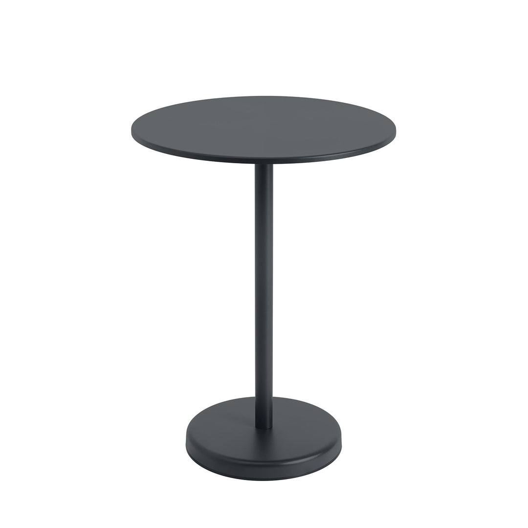 muuto | linear steel cafe table round | anthracite black 70x95cm