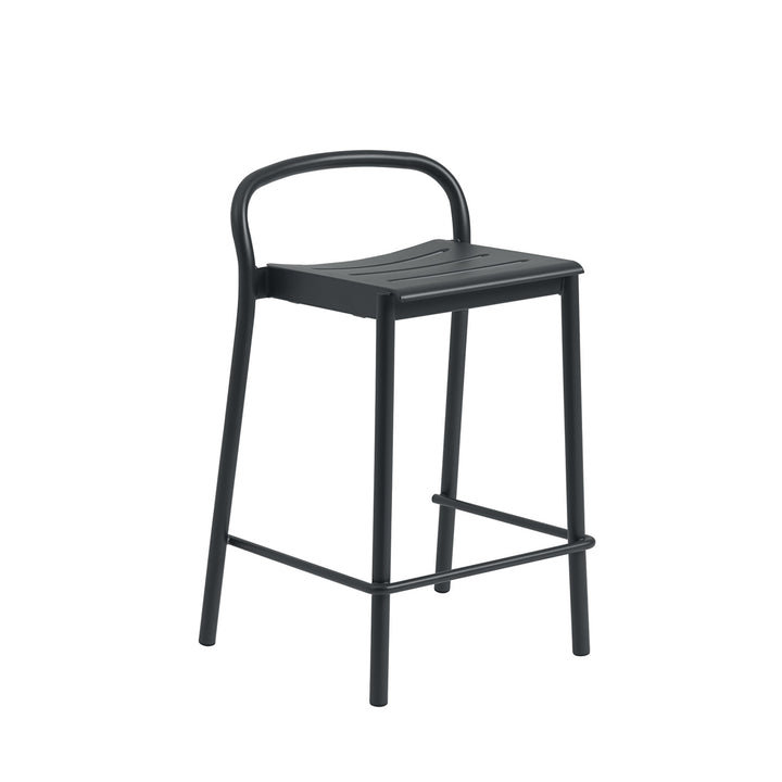 muuto | linear steel counter stool | anthracite black 65cm