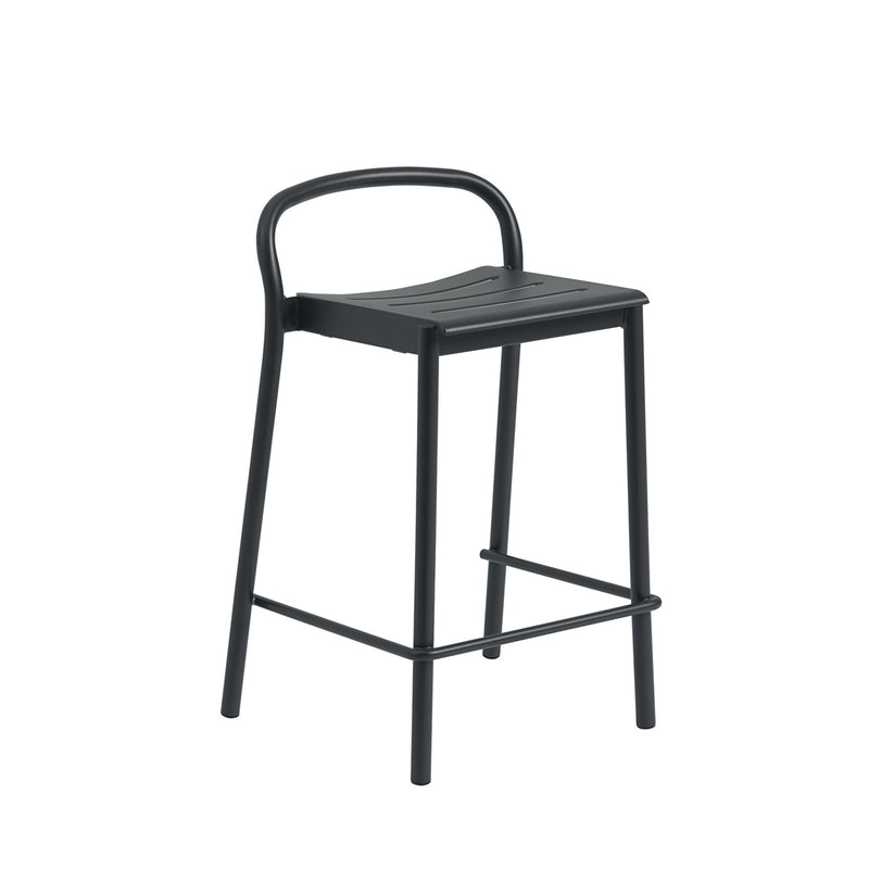 muuto | linear steel counter stool | black
