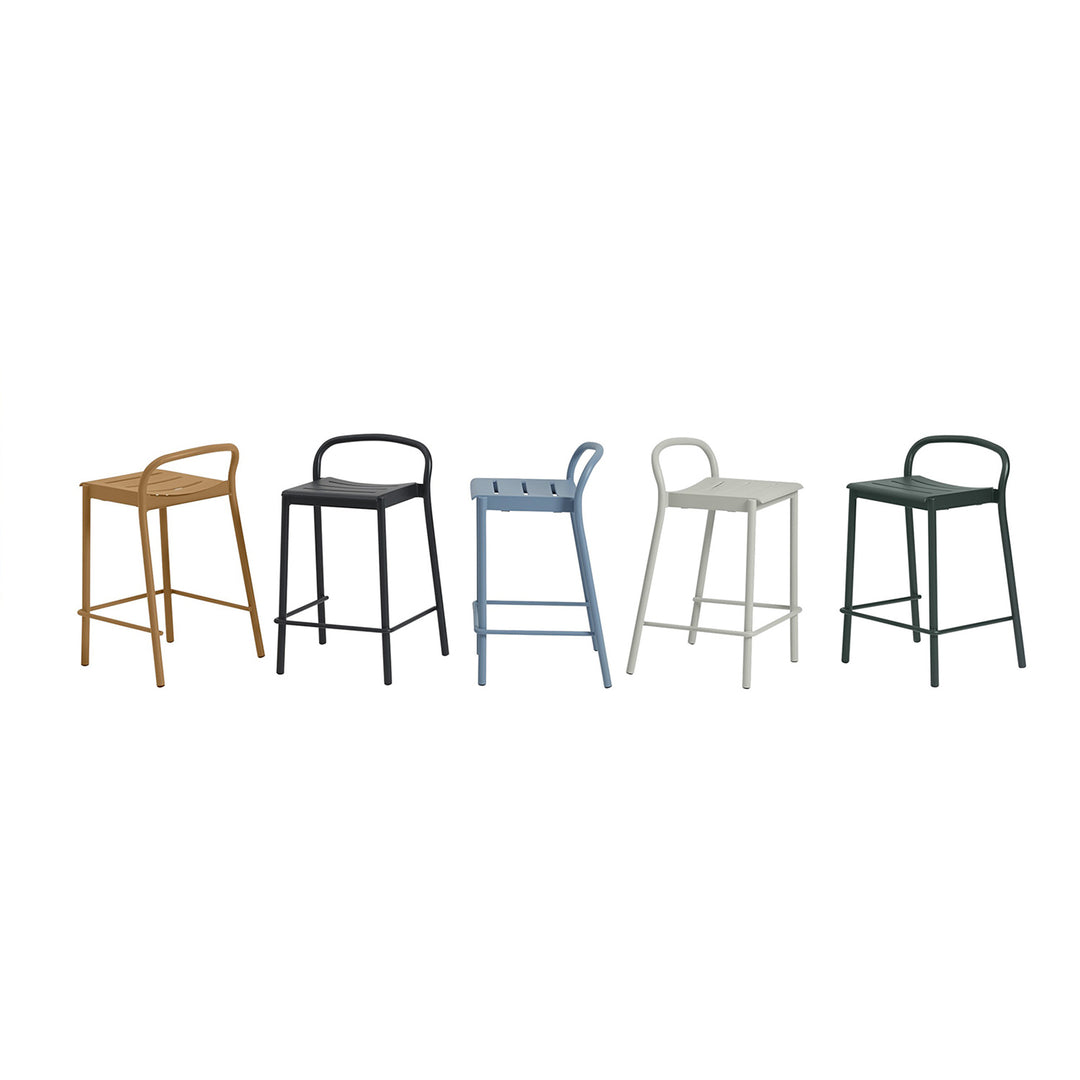 muuto | linear steel counter stool | grey 65cm