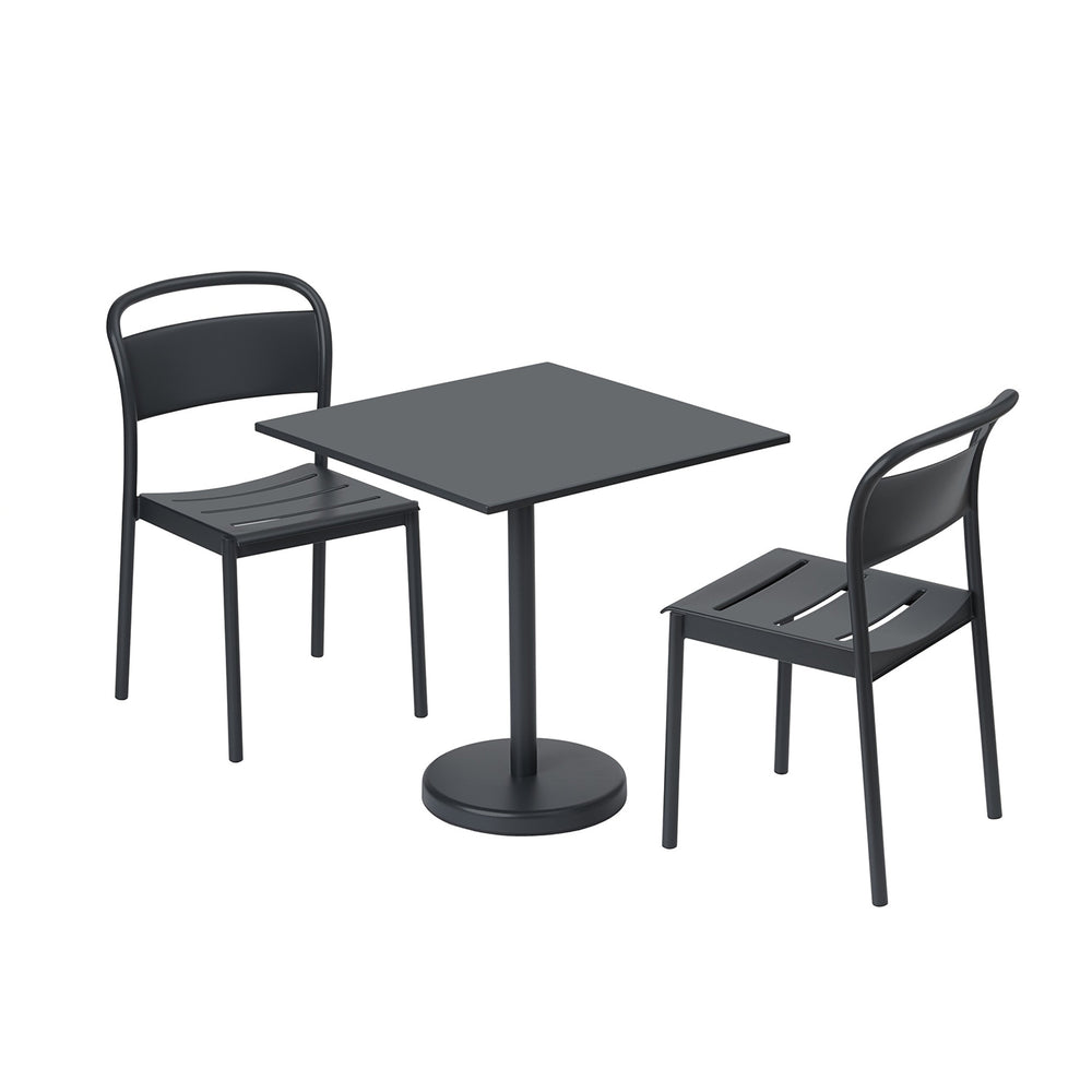muuto | linear steel side chair | anthracite black