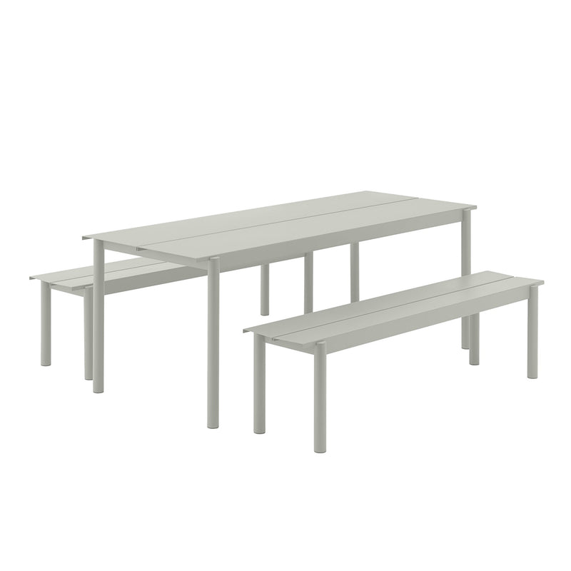 muuto | linear steel bench | grey 110cm