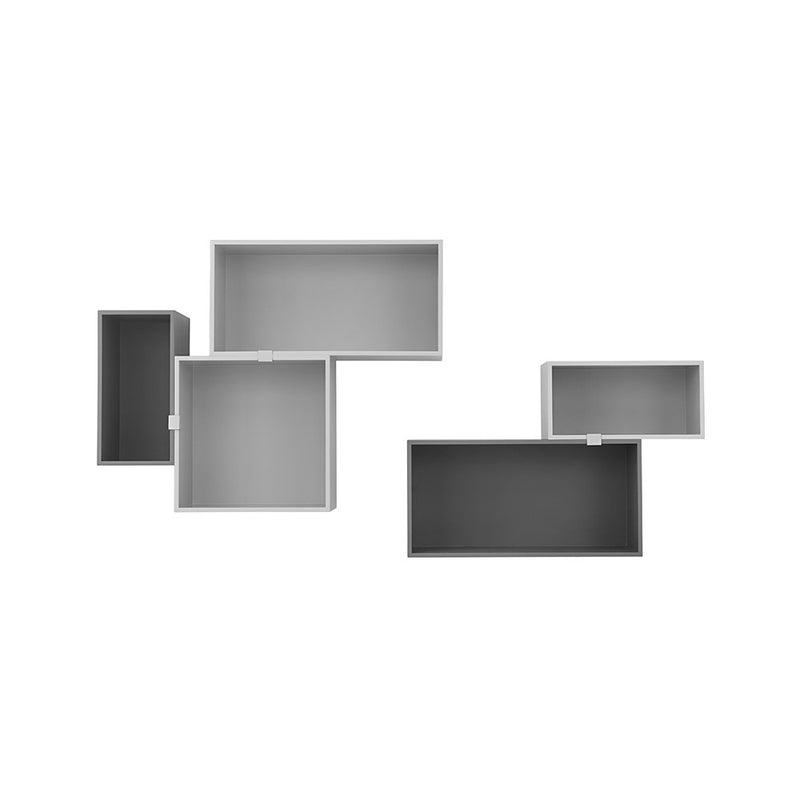 muuto | mini stacked storage | module with backboard | large dark grey - DC