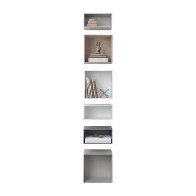 muuto | mini stacked storage | module with backboard | medium dark grey - DC