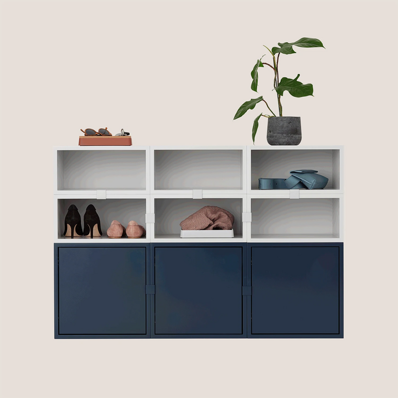 muuto | stacked storage | module with backboard | large midnight blue - DC