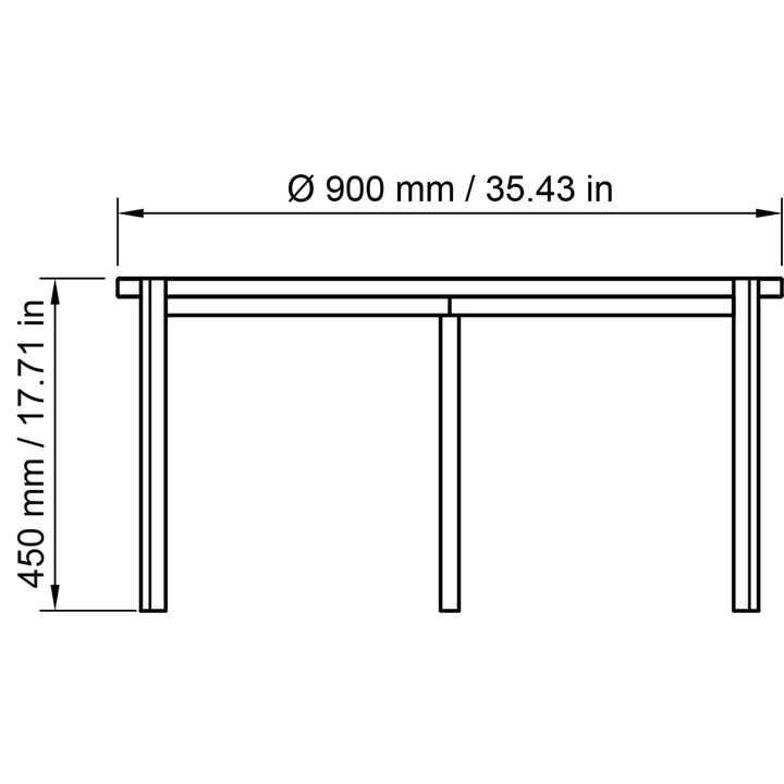 nichba | coffee table | round 90cm - LC