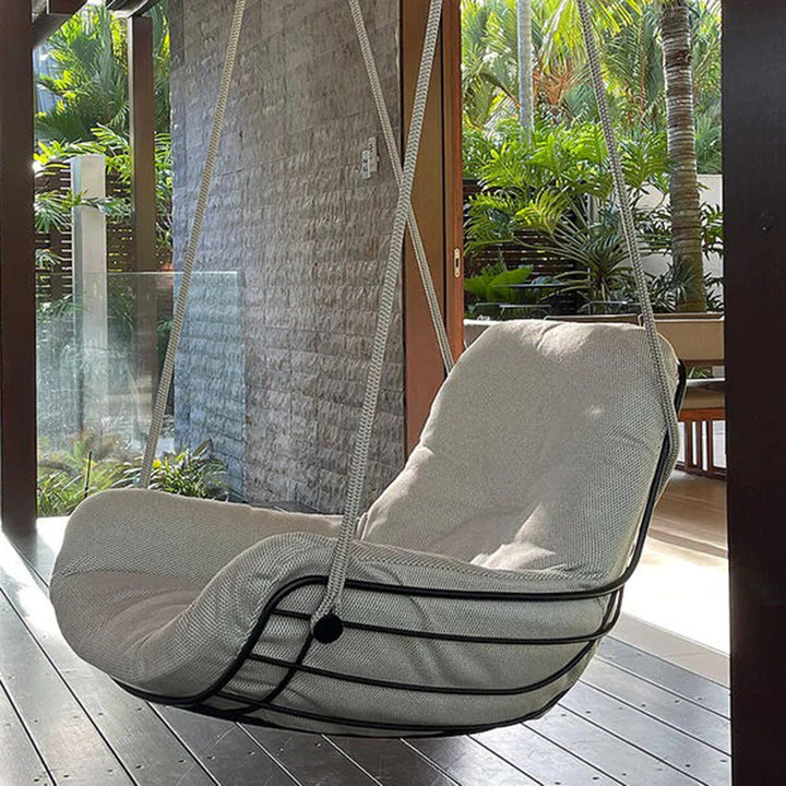 freifrau | leyasol outdoor lounge swing seat | lopi ash + black frame